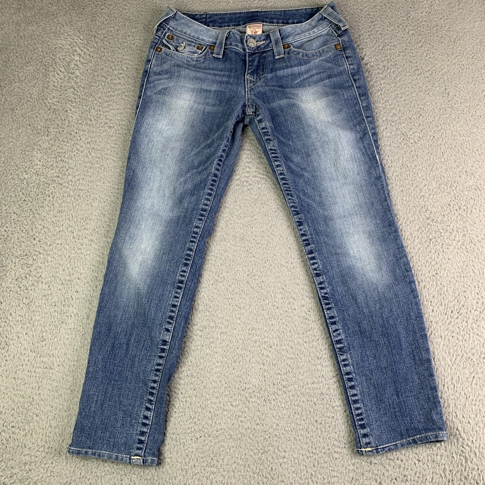 True Religion Jeans Womens 27 Blue Skinny Stretch Section Skinny Denim Pants